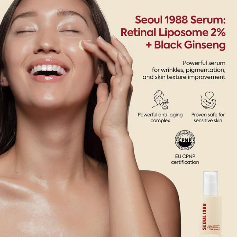 Seoul 1988 Serum : Retinal Liposome 2% + Black Ginseng 30ml image 4