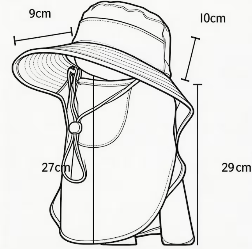 Chapeau anti-soleil protection complète UPF100+ image 5