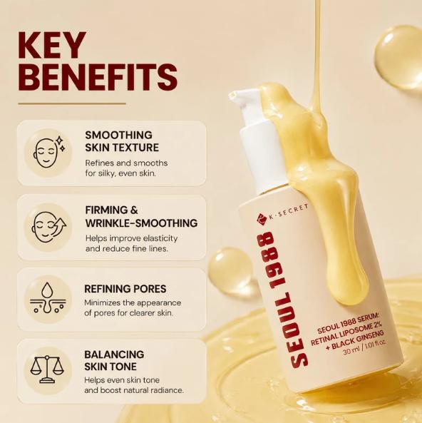 Seoul 1988 Serum : Retinal Liposome 2% + Black Ginseng 30ml image 7