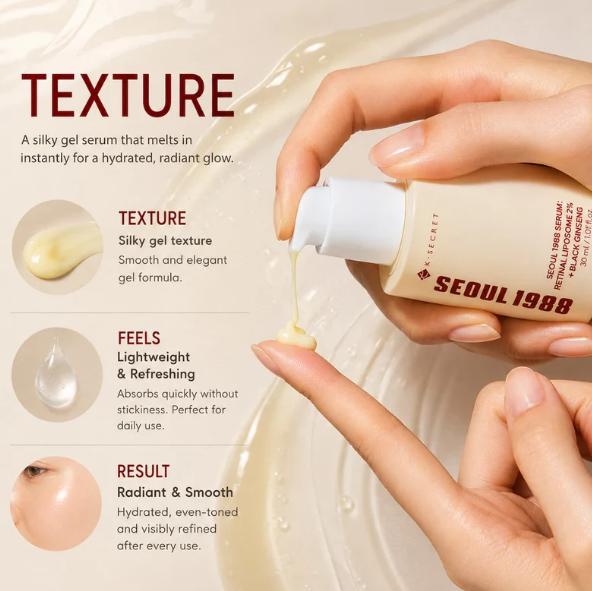 Seoul 1988 Serum : Retinal Liposome 2% + Black Ginseng 30ml image 9
