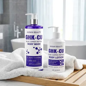 Beauty Cosmetics Body Care Ghk-Cu Blue Copper Peptide Body Lotion Wash Set
