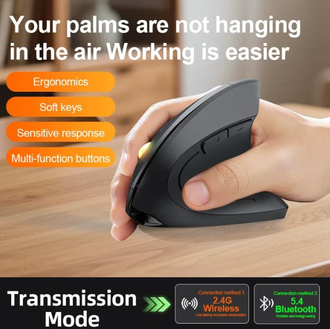 Souris verticale ergonomique sans fil