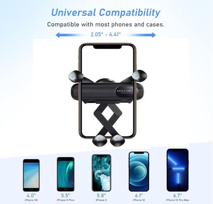 Support de téléphone portable pour voiture à gravité image 9