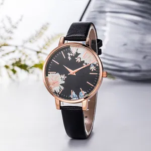 Fashion Ladies Flower Dial Japan Movement OEM Women Watch (WY-17036A)