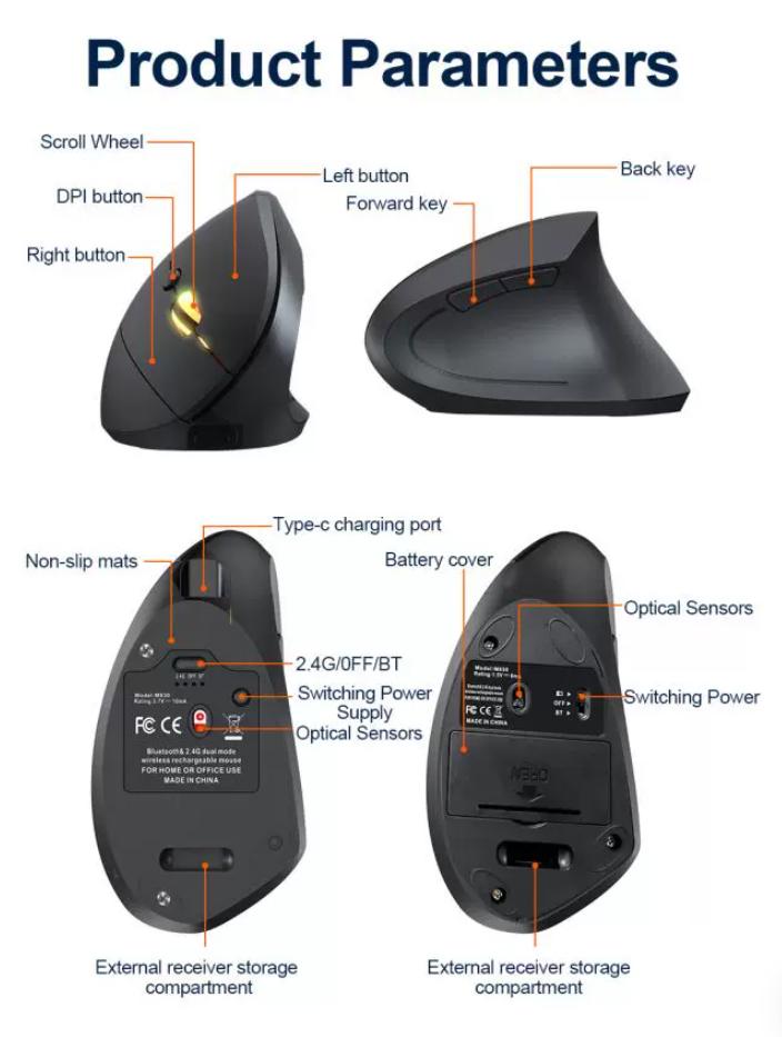 Souris sans fil ergonomique image 5