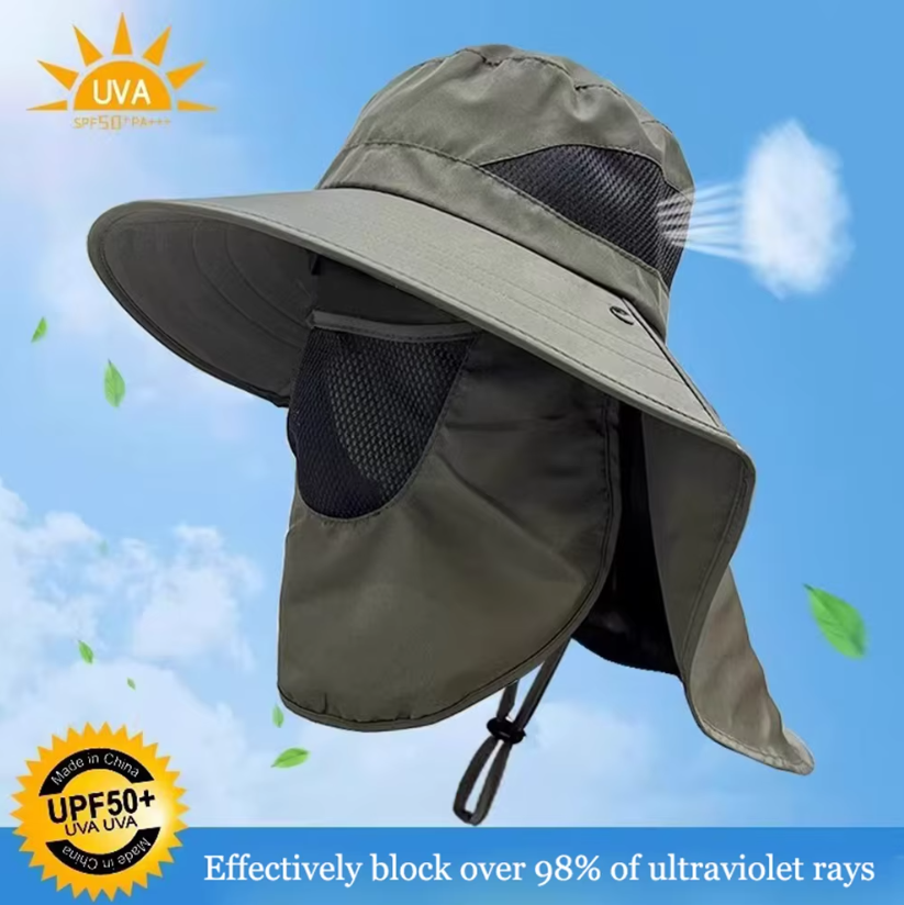 Chapeau anti-soleil visage et nuque image 7