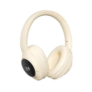 Clear-Sound Wireless Headband Headphones FM Function Bt with Display