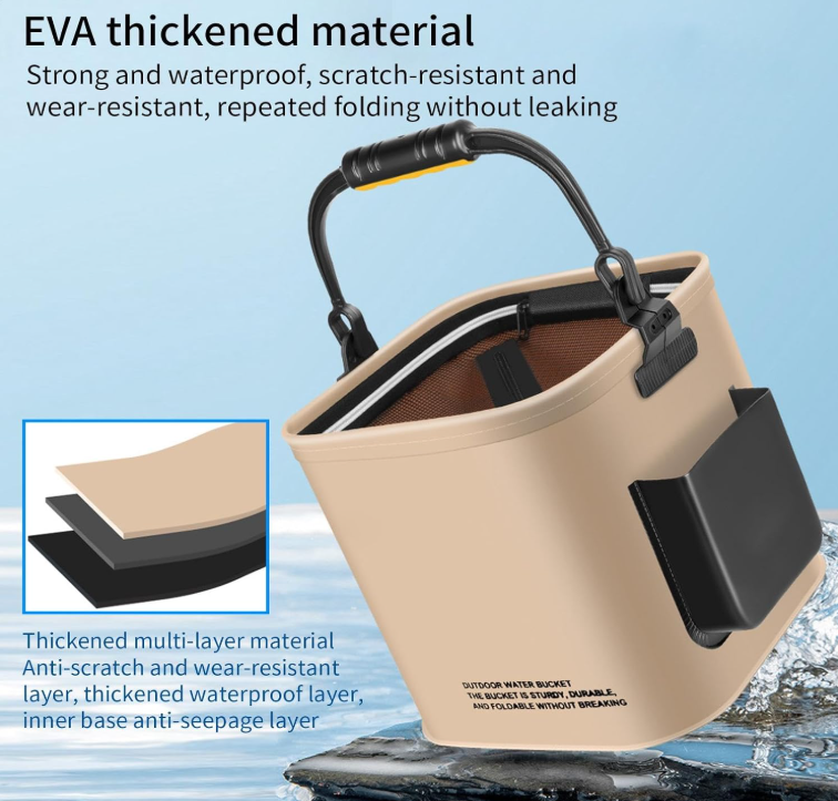 Seau de pêche pliable EVA 13L image 4