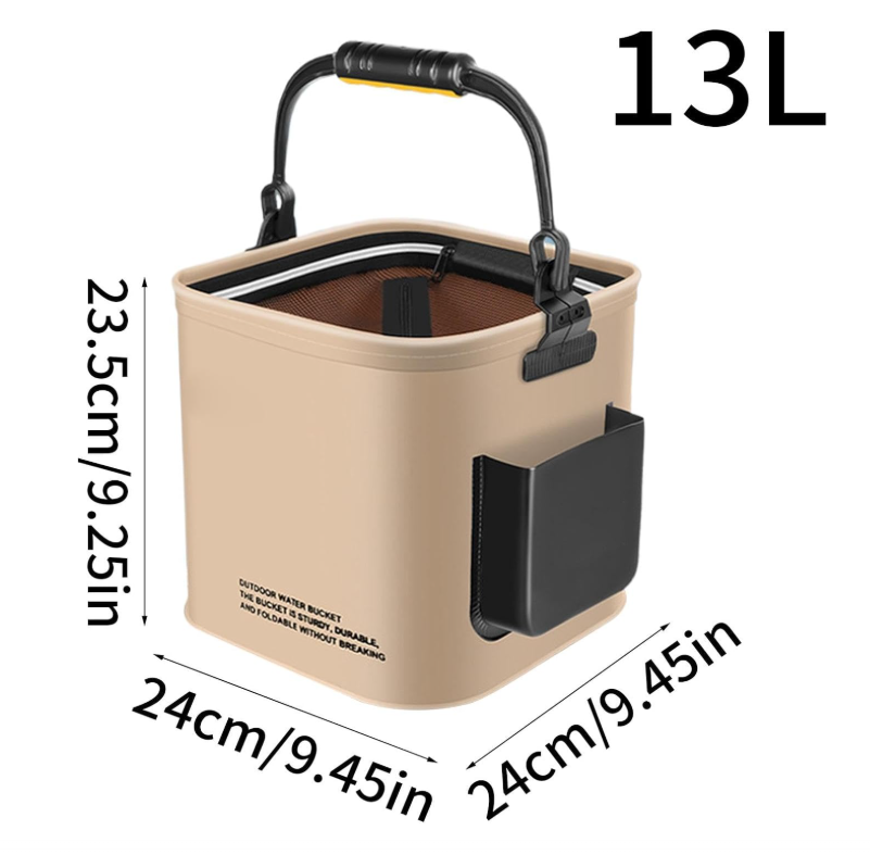 Seau de pêche pliable EVA 13L